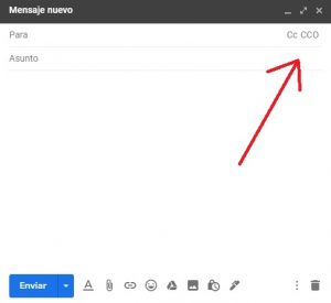 Enviar correo con copia oculta en Gmail